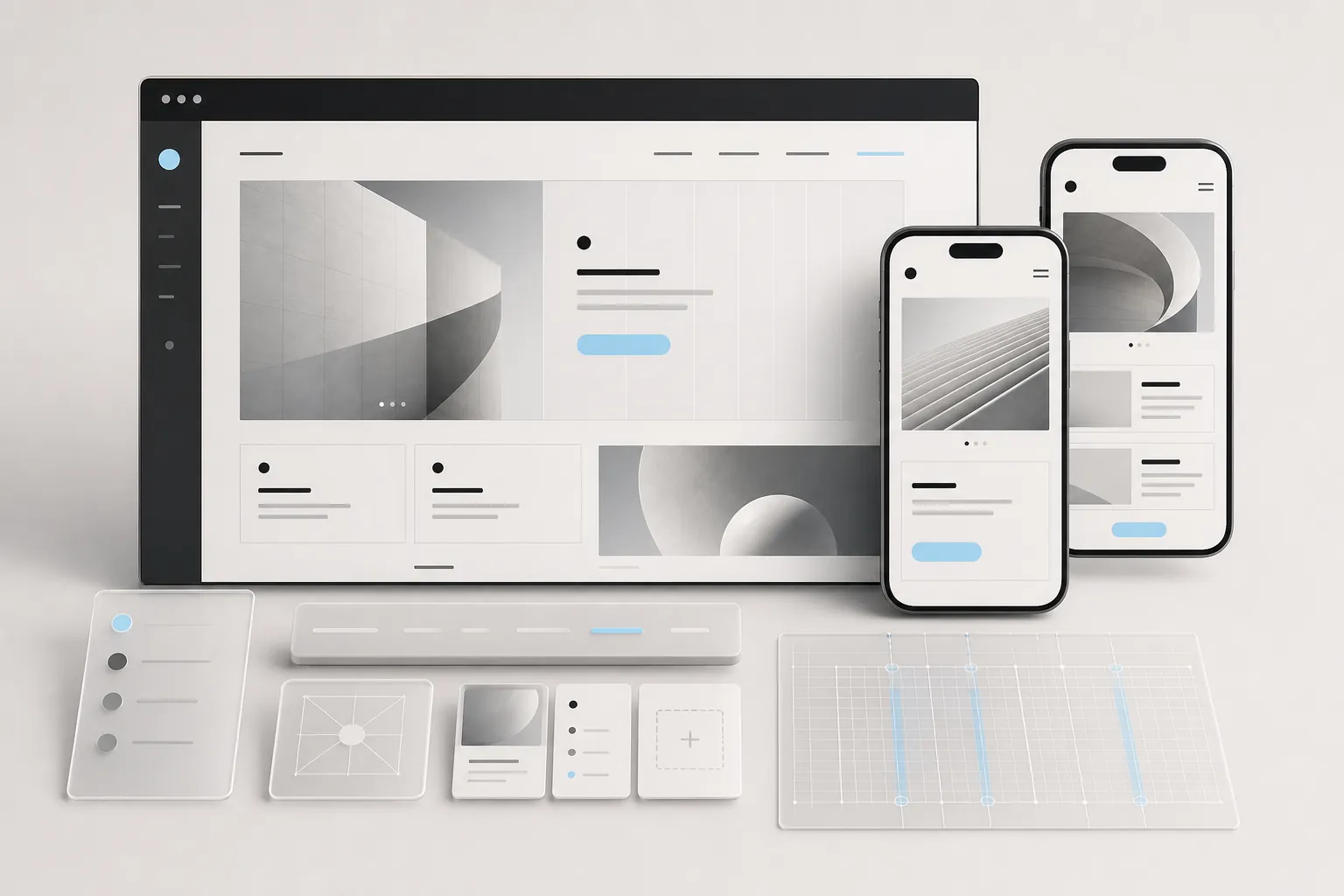 Responsive website and mobile interface system